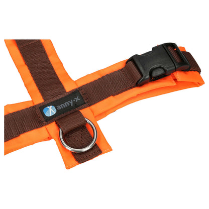 Annyx Hundegeschirr Protect in leuchtorange/braun