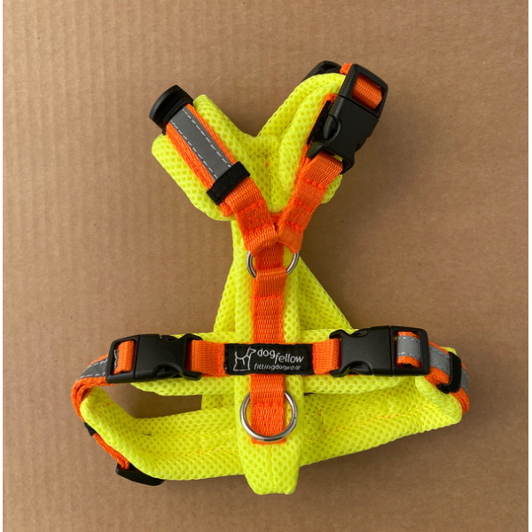 Dogfellow Secure Easy 3XS leuchtgelb/orange + geteilter Bruststeg- Sofortkauf