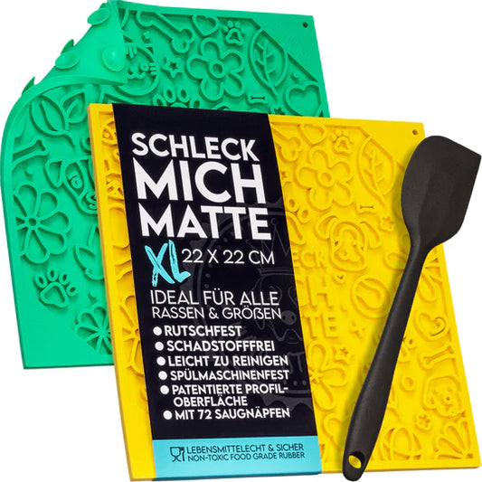 Schleck mich Matte - Schleckmatte im Doppelpack mit Spatel